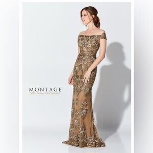 IVONNE D FOR MON CHERI 119D45 bronze new NWT MOTHER OF GROOM BRIDE SIZE 24W